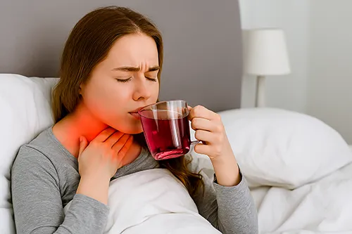 درمان خانگی گلودرد با دمنوش گل ختمی