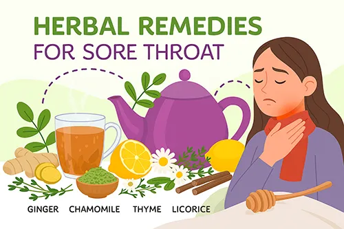 راه های درمان خانگی گلودرد با گیاهان دارویی